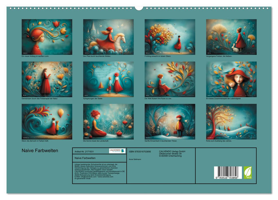 Naive Farbwelten (CALVENDO Premium Wandkalender 2026)