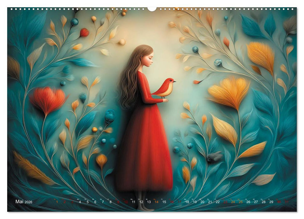 Naive Farbwelten (CALVENDO Premium Wandkalender 2026)