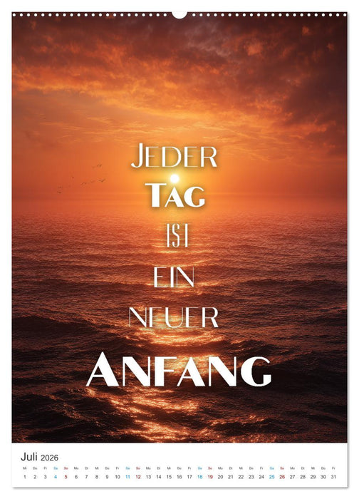 Die Kraft der Worte (CALVENDO Premium Wandkalender 2026)
