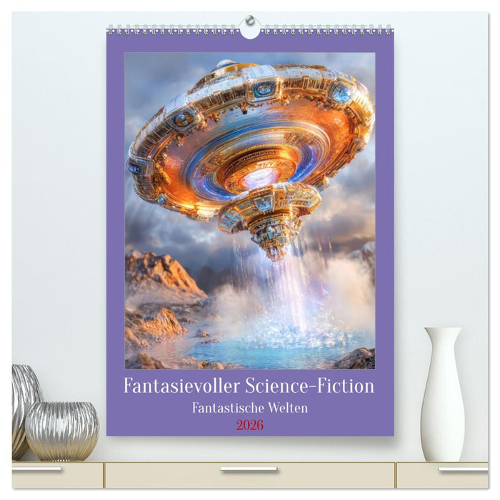 Fantasievoller Science-Fiction - Fantastische Welten (CALVENDO Premium Wandkalender 2026)