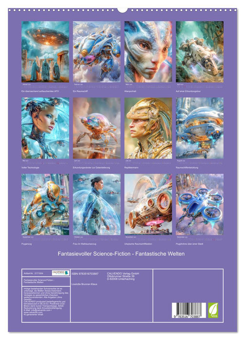 Fantasievoller Science-Fiction - Fantastische Welten (CALVENDO Premium Wandkalender 2026)