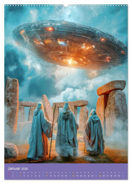Fantasievoller Science-Fiction - Fantastische Welten (CALVENDO Premium Wandkalender 2026)