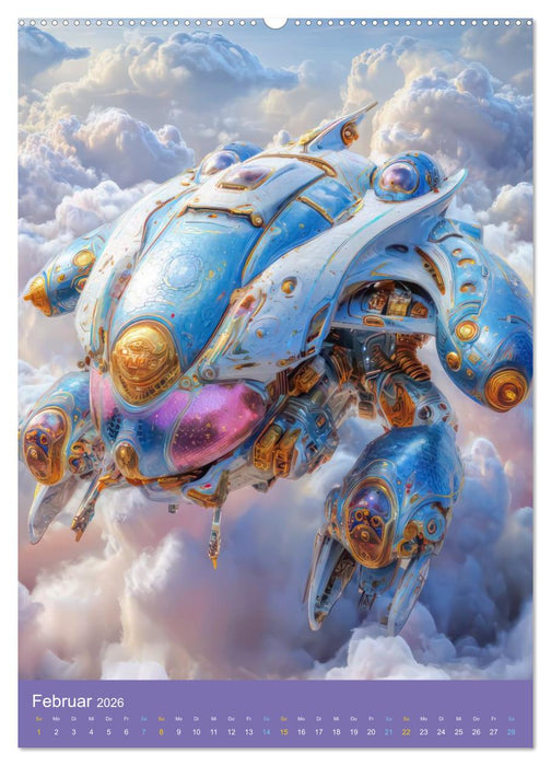 Fantasievoller Science-Fiction - Fantastische Welten (CALVENDO Premium Wandkalender 2026)