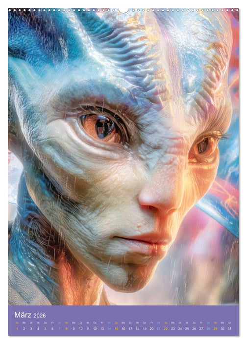 Fantasievoller Science-Fiction - Fantastische Welten (CALVENDO Premium Wandkalender 2026)