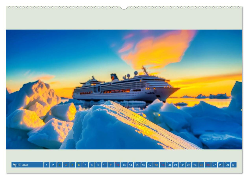 Kreuzfahrtschiffe vor Grönland (CALVENDO Premium Wandkalender 2026)