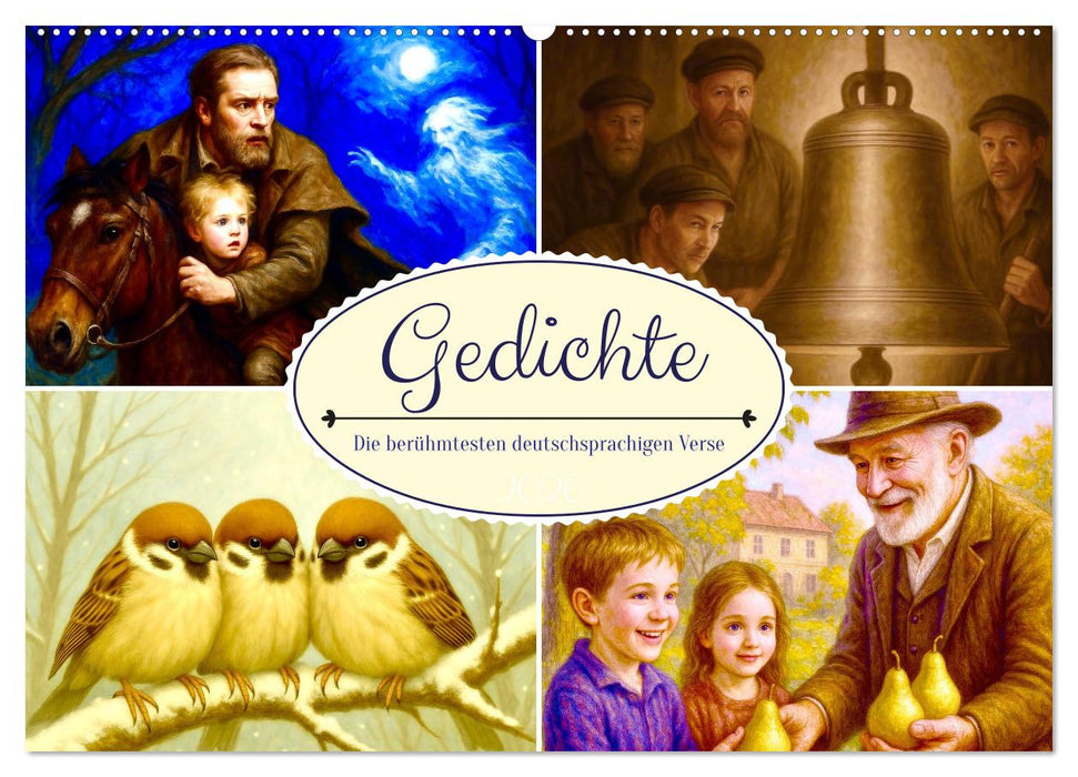 Gedichte. Die berühmtesten deutschsprachigen Verse (CALVENDO Wandkalender 2026)