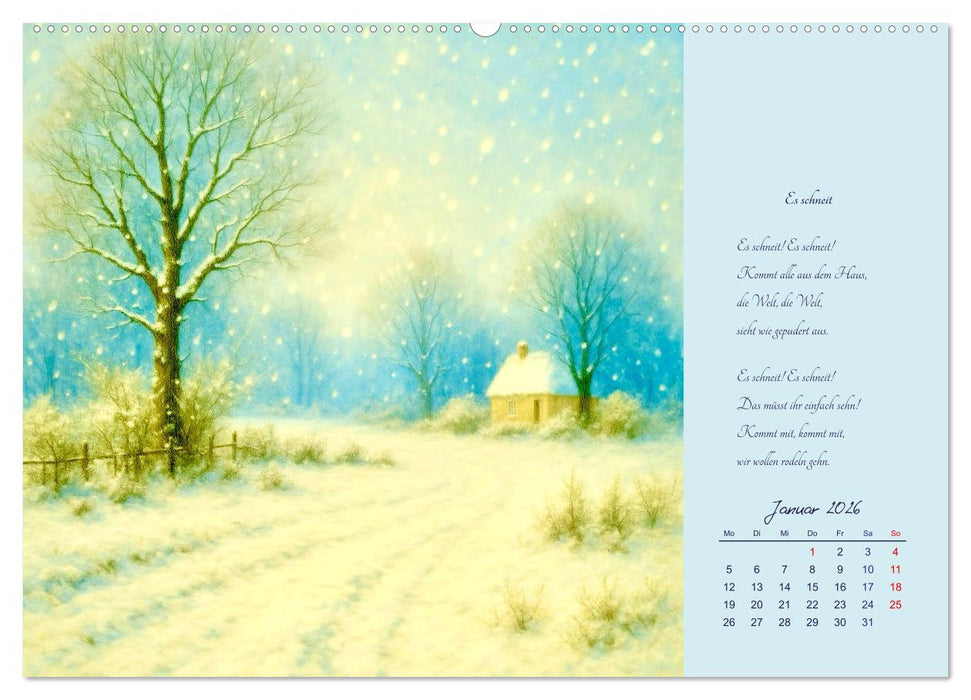 Gedichte. Die berühmtesten deutschsprachigen Verse (CALVENDO Wandkalender 2026)