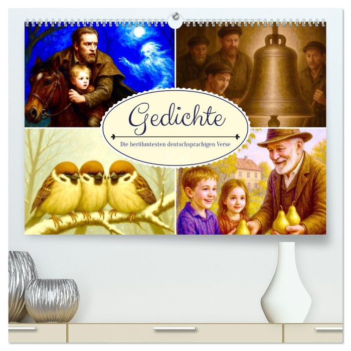 Gedichte. Die berühmtesten deutschsprachigen Verse (CALVENDO Premium Wandkalender 2026)