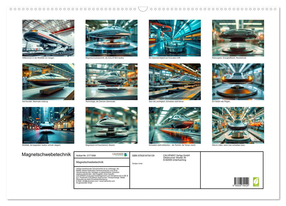 Magnetschwebetechnik (CALVENDO Wandkalender 2026)