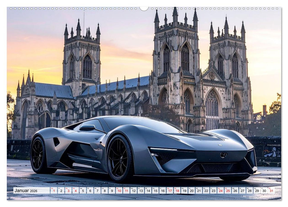 Meisterwerke auf Rädern Luxus. Architektur. Emotion. (CALVENDO Wandkalender 2026)