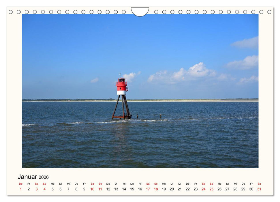 Borkum - Ruhig inmitten der Wogen (CALVENDO Wandkalender 2026)