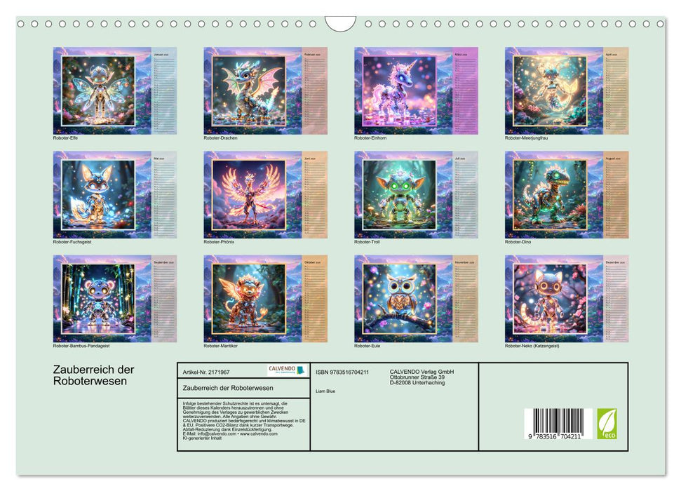 Zauberreich der Roboterwesen (CALVENDO Wandkalender 2026)