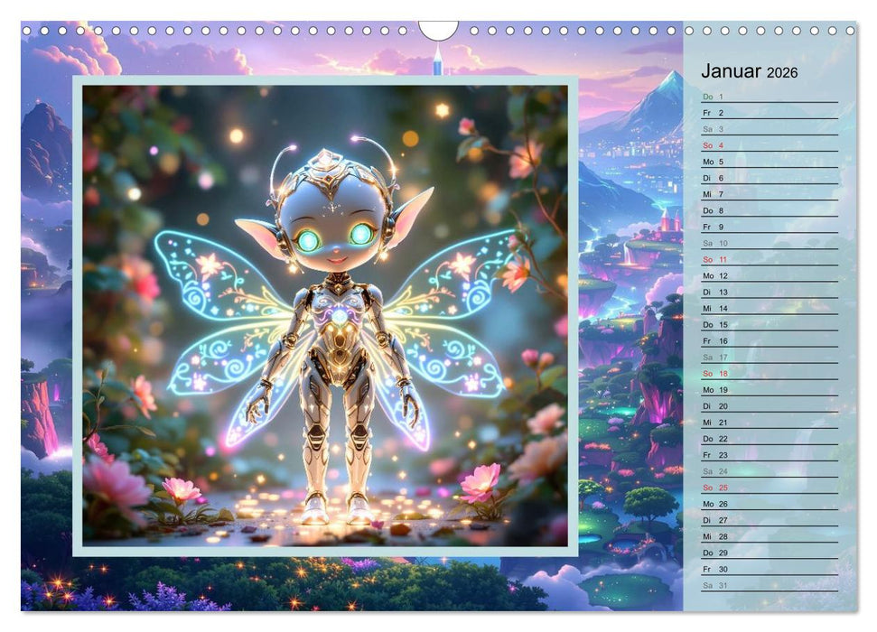 Zauberreich der Roboterwesen (CALVENDO Wandkalender 2026)