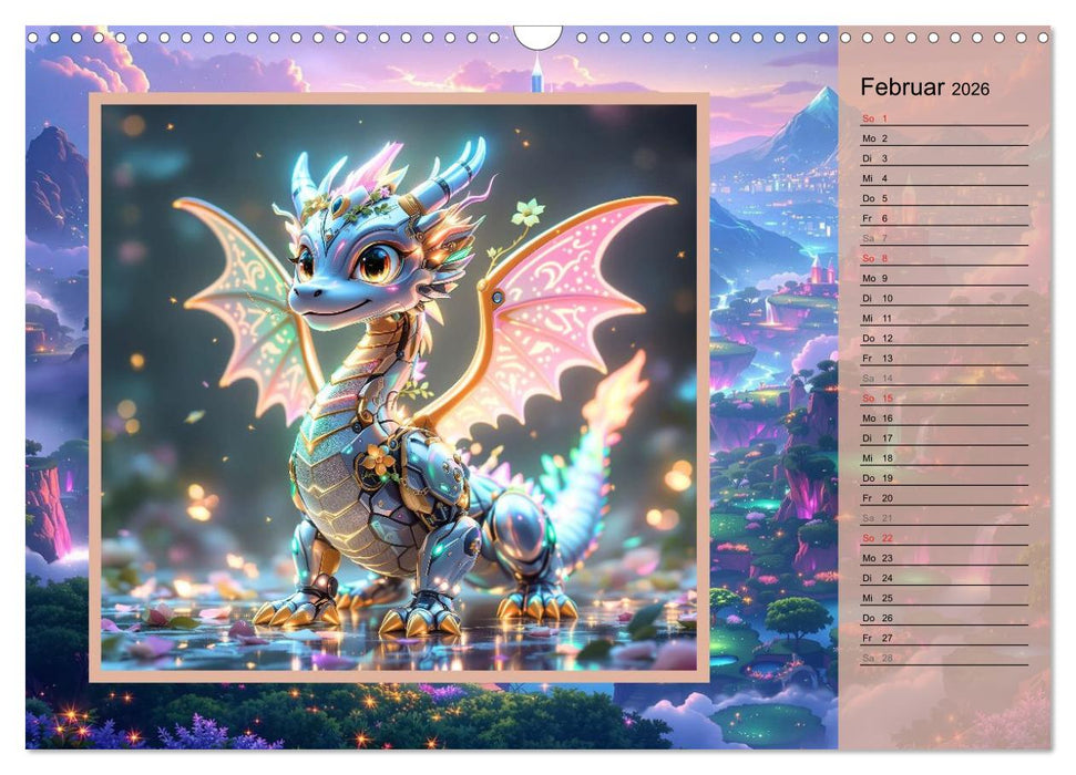 Zauberreich der Roboterwesen (CALVENDO Wandkalender 2026)