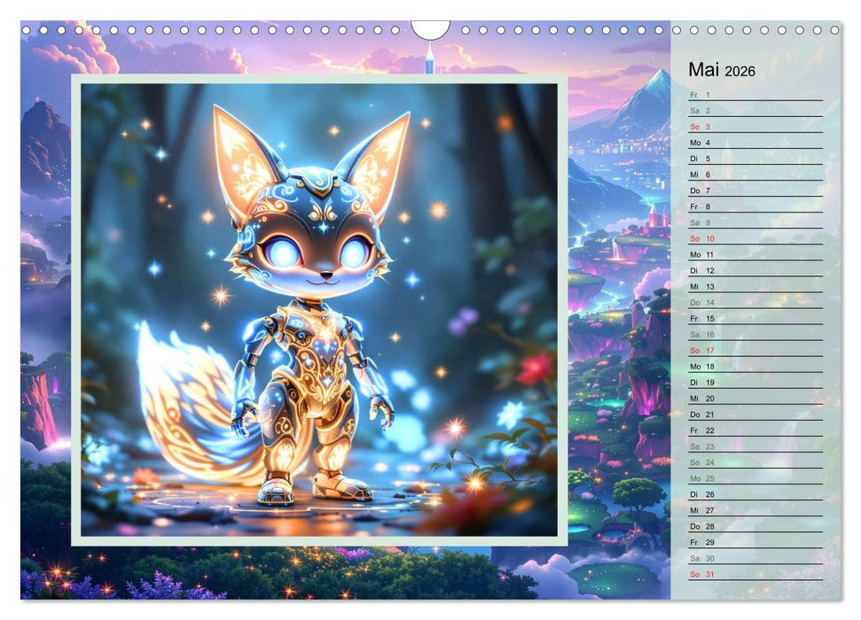 Zauberreich der Roboterwesen (CALVENDO Wandkalender 2026)