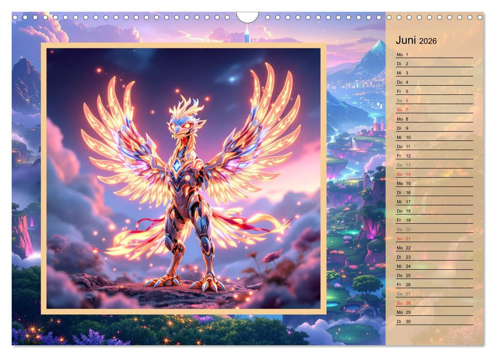 Zauberreich der Roboterwesen (CALVENDO Wandkalender 2026)