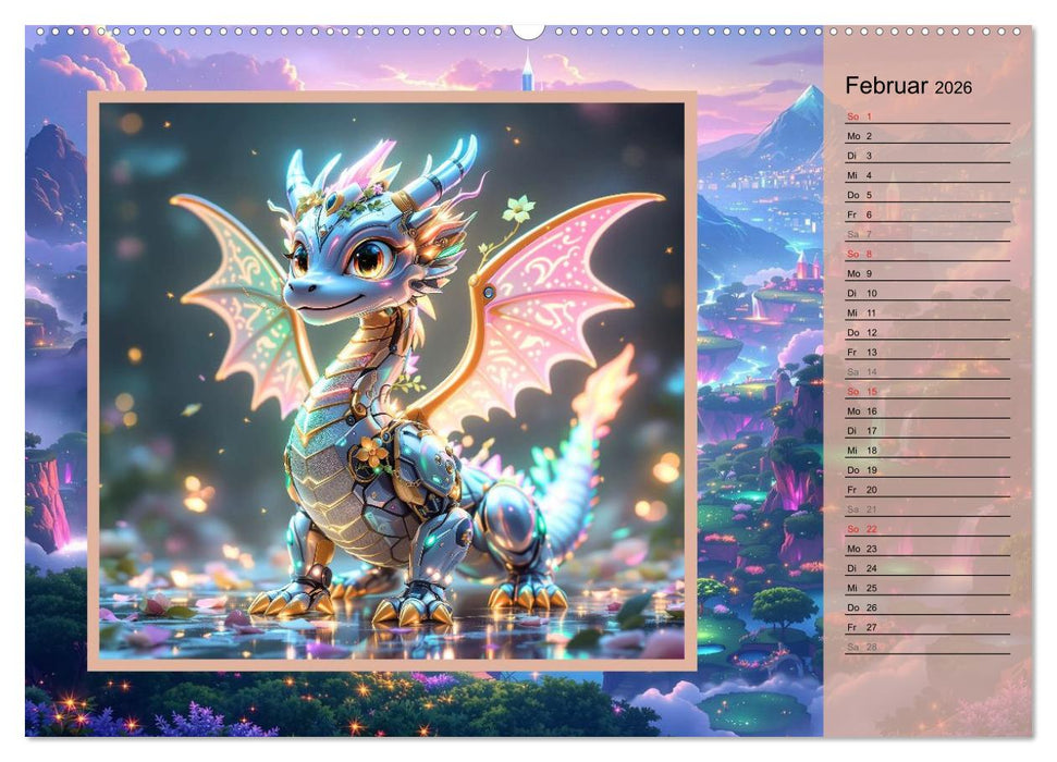 Zauberreich der Roboterwesen (CALVENDO Wandkalender 2026)