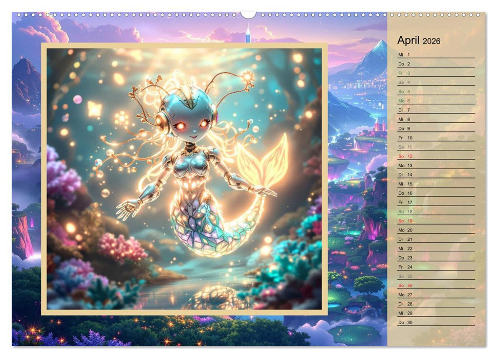 Zauberreich der Roboterwesen (CALVENDO Wandkalender 2026)