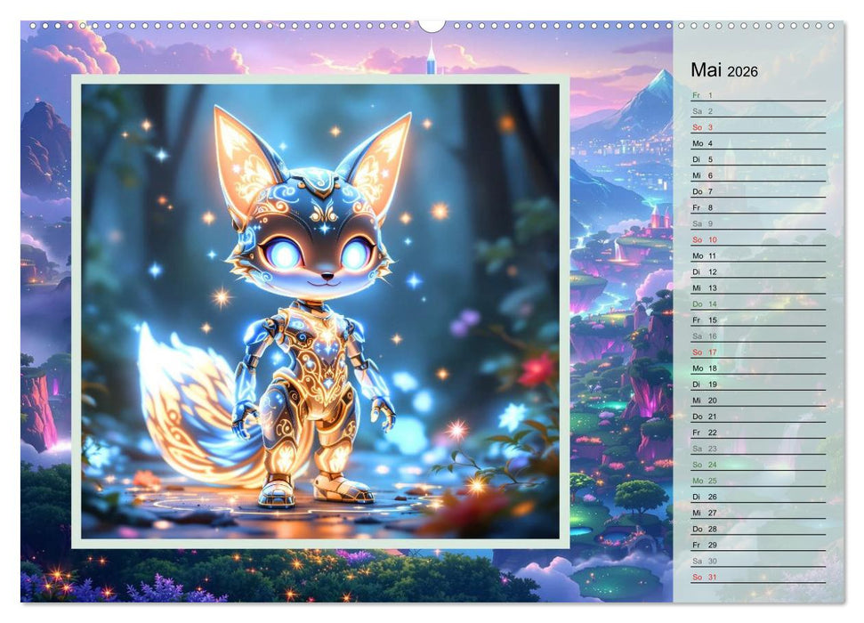 Zauberreich der Roboterwesen (CALVENDO Wandkalender 2026)