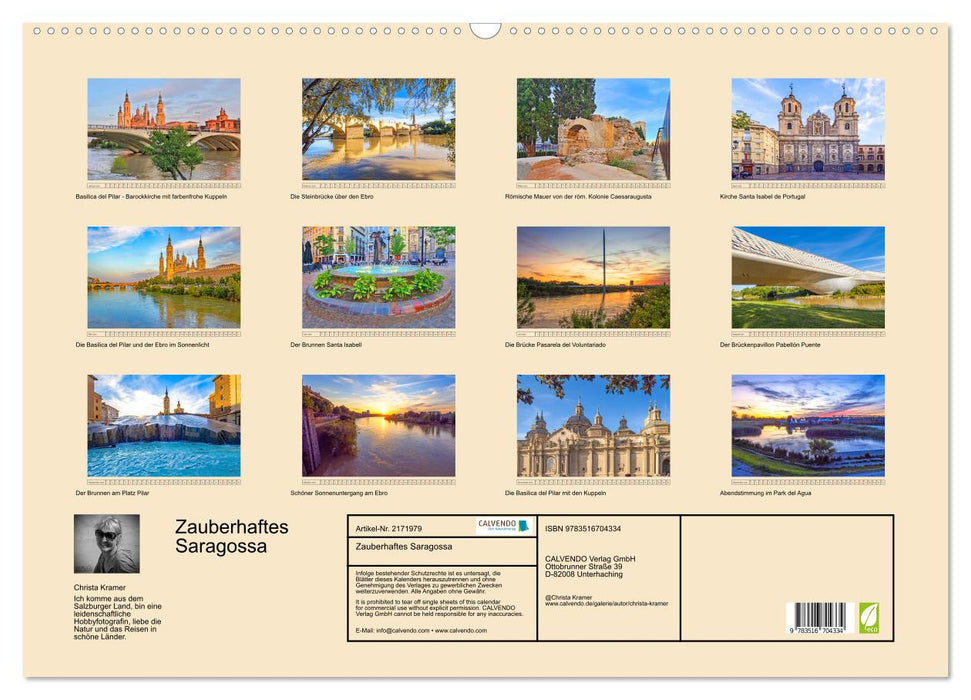 Zauberhaftes Saragossa (CALVENDO Wandkalender 2026)