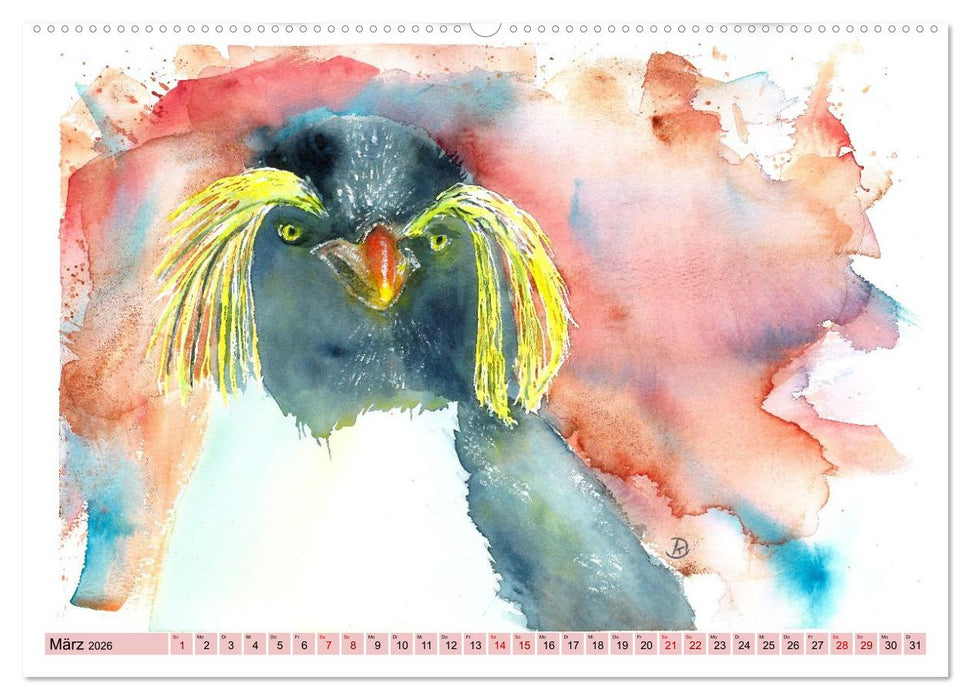 Faszination Vögel im Aquarell - Expressionistische Kunst von Doris Krüger (CALVENDO Wandkalender 2026)