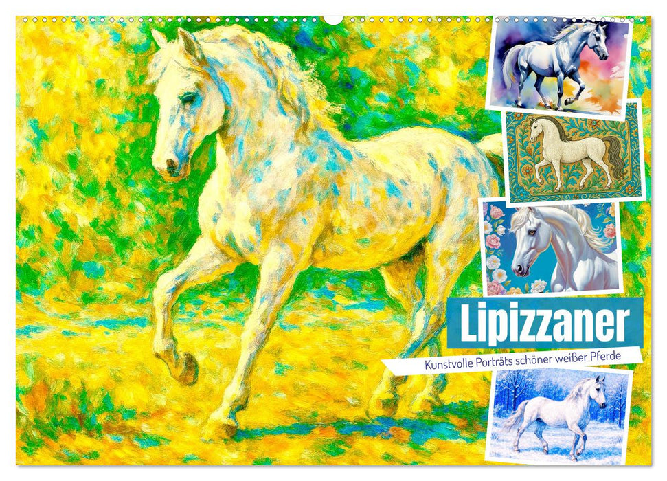 Lipizzaner. Kunstvolle Porträts schöner Pferde (CALVENDO Wandkalender 2026)