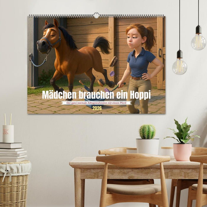 Mädchen brauchen ein Hoppi (CALVENDO Wandkalender 2026)