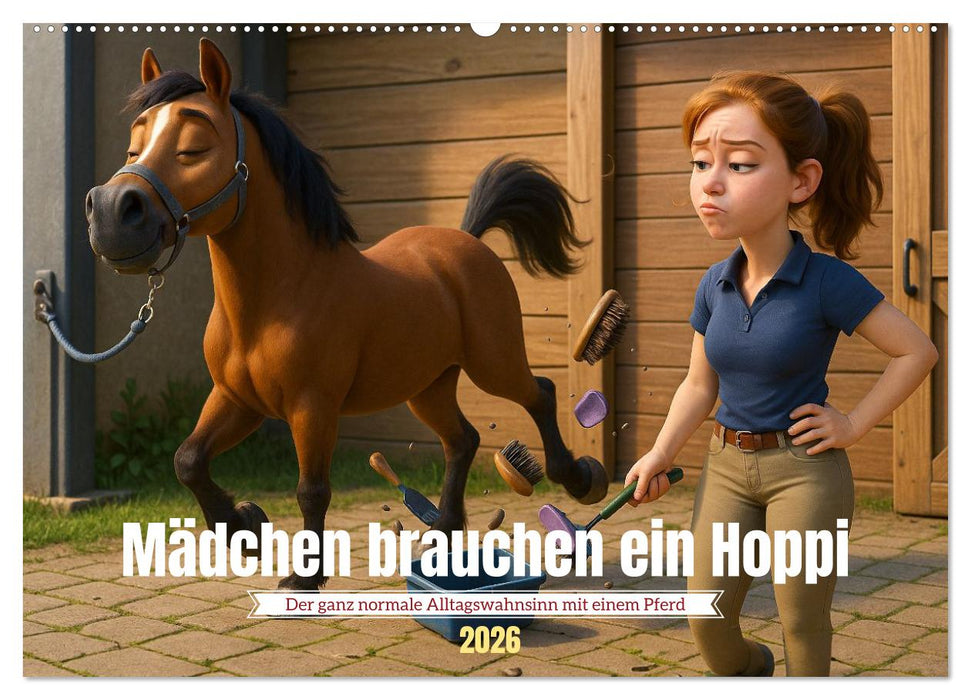 Mädchen brauchen ein Hoppi (CALVENDO Wandkalender 2026)
