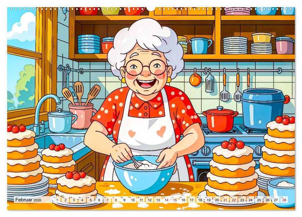 Oma rockt den Ruhestand - Lustiger Frauenkalender mit Humor (CALVENDO Wandkalender 2026)