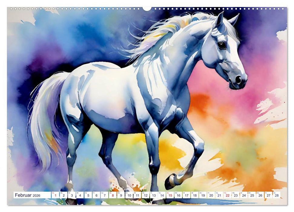 Lipizzaner. Kunstvolle Porträts schöner Pferde (CALVENDO Premium Wandkalender 2026)