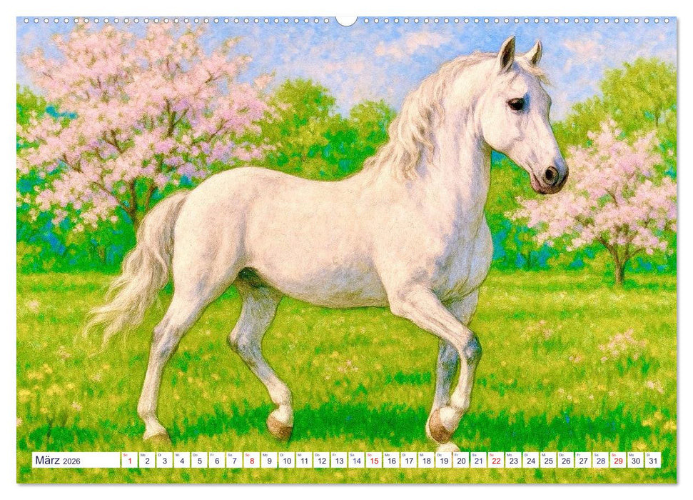 Lipizzaner. Kunstvolle Porträts schöner Pferde (CALVENDO Premium Wandkalender 2026)