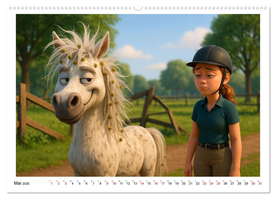 Mädchen brauchen ein Hoppi (CALVENDO Premium Wandkalender 2026)