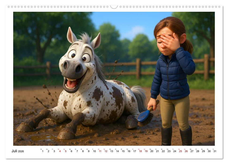 Mädchen brauchen ein Hoppi (CALVENDO Premium Wandkalender 2026)