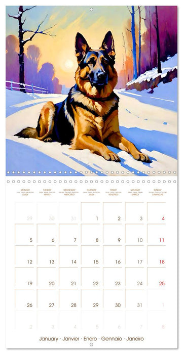 German Shepherd. The majestic character of a noble breed (CALVENDO Monthly Calendar 2026)