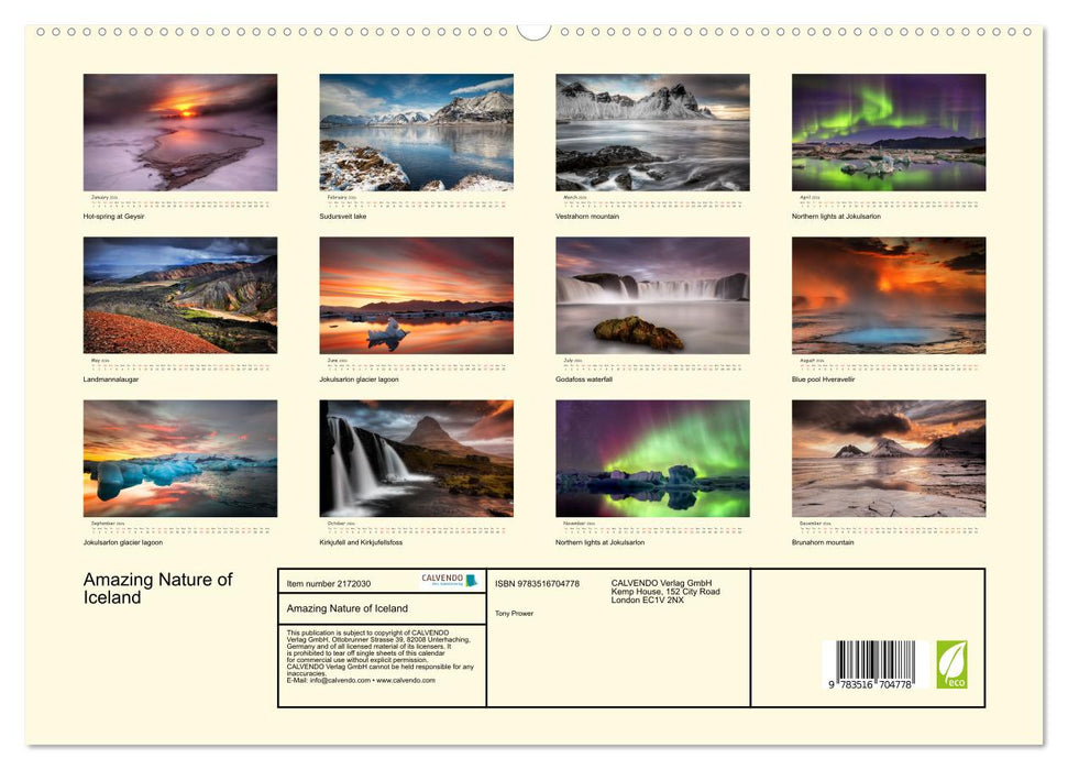 Amazing Nature of Iceland (CALVENDO Premium-Calendar 2026)