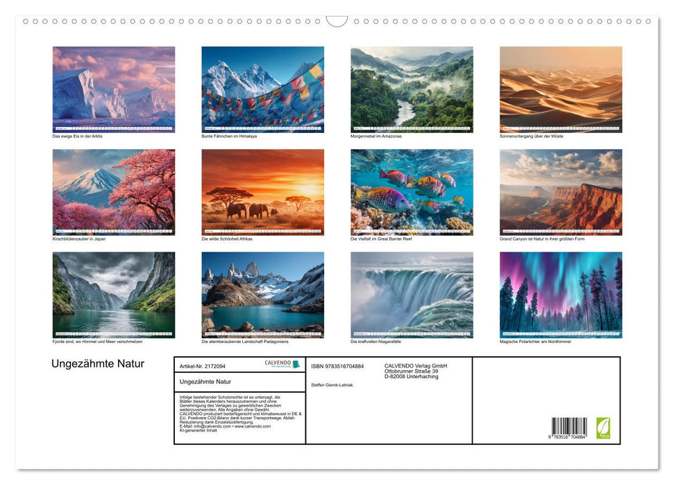 Ungezähmte Natur (CALVENDO Wandkalender 2026)