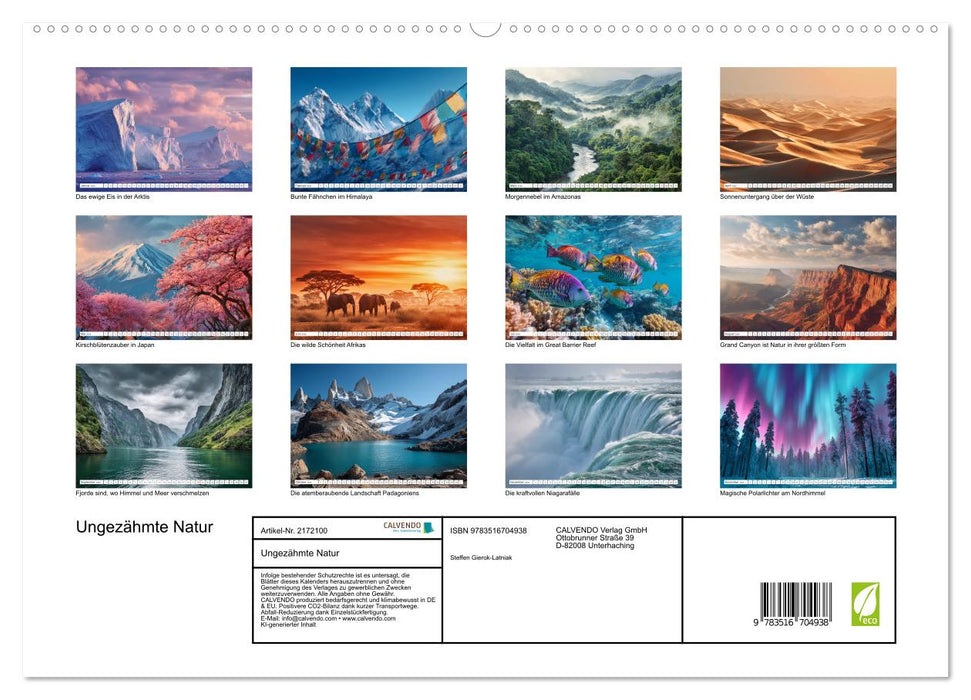 Ungezähmte Natur (CALVENDO Premium Wandkalender 2026)