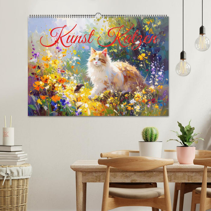Kunst Katzen (CALVENDO Wandkalender 2026)