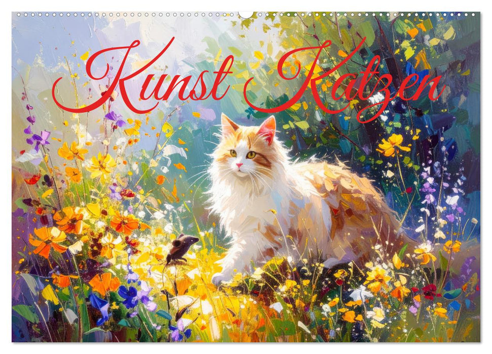 Kunst Katzen (CALVENDO Wandkalender 2026)
