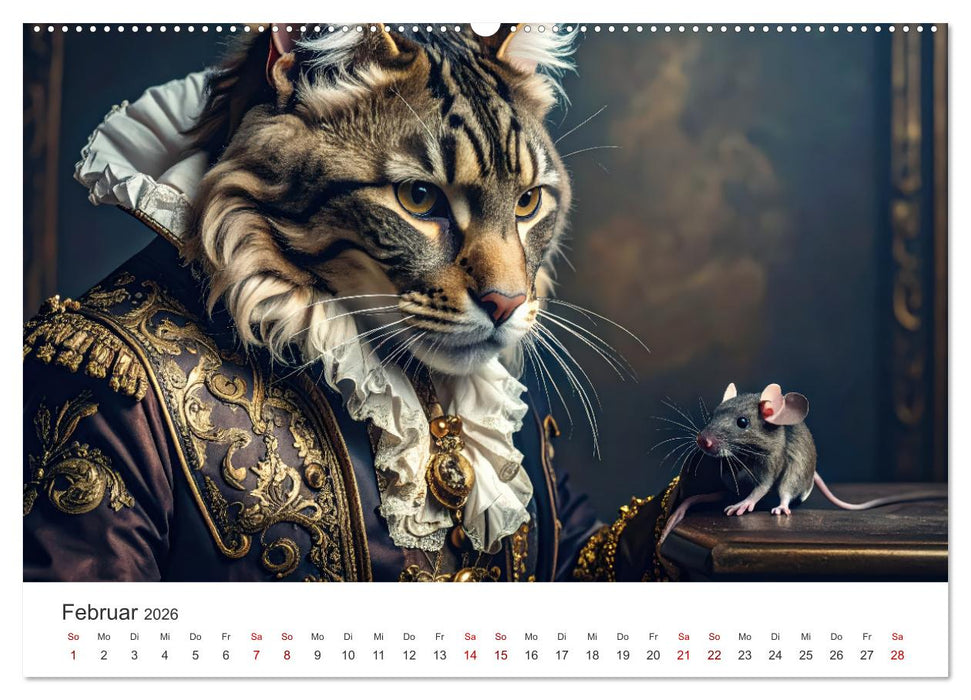 Kunst Katzen (CALVENDO Wandkalender 2026)