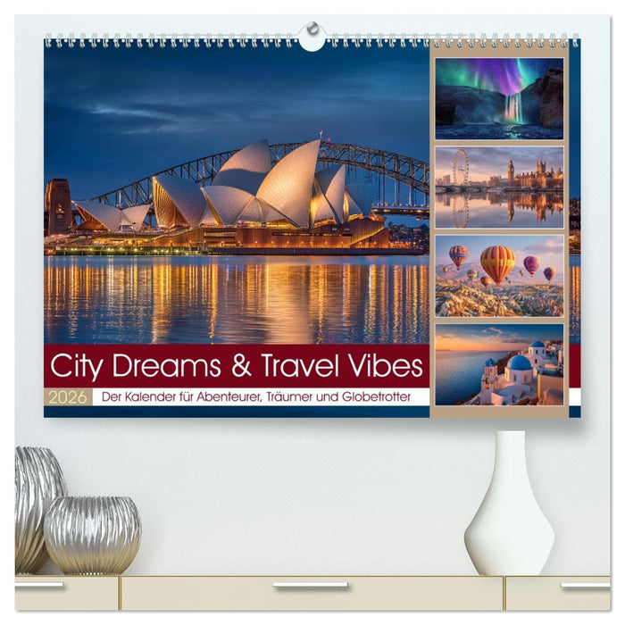 City Dreams & Travel Vibes (CALVENDO Premium Wandkalender 2026)