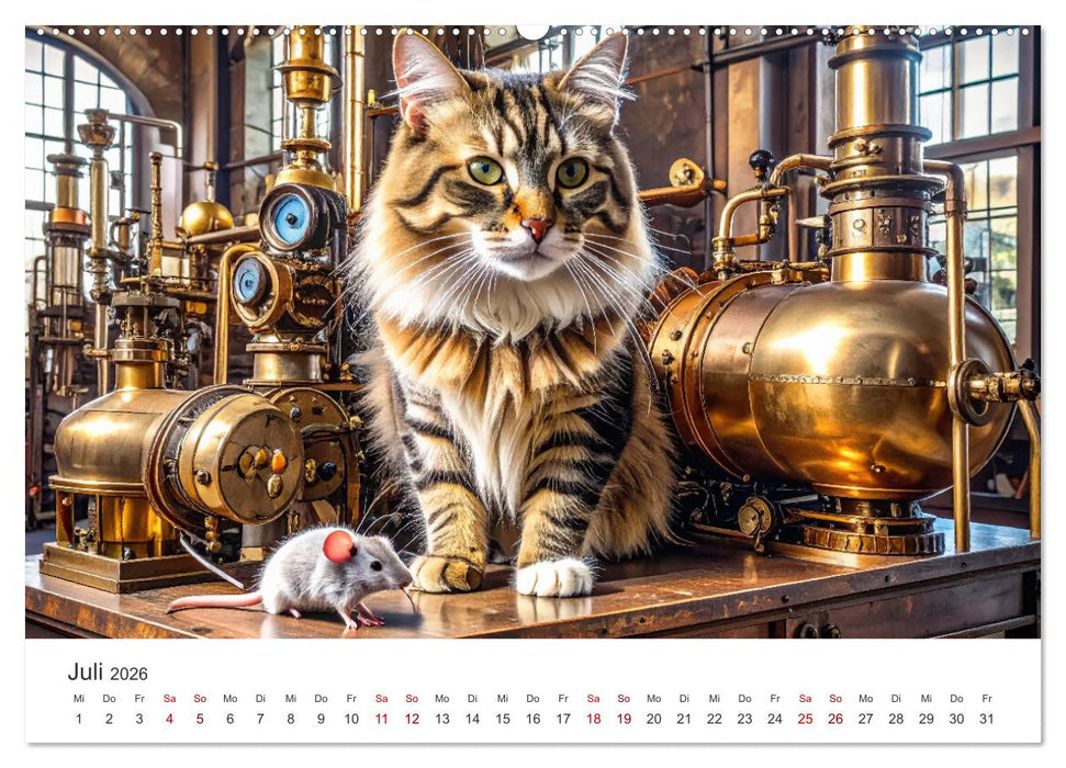 Kunst Katzen (CALVENDO Premium Wandkalender 2026)