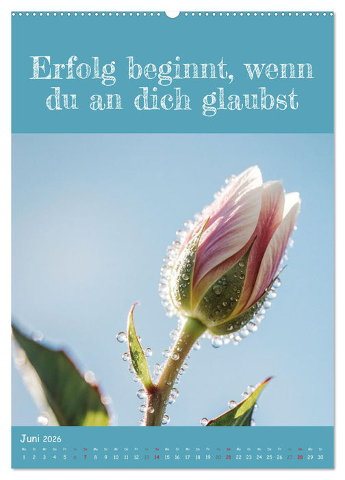 Positiv denken - Kalender für mehr Selbstvertrauen (CALVENDO Premium Wandkalender 2026)