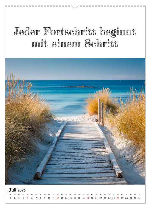 Positiv denken - Kalender für mehr Selbstvertrauen (CALVENDO Premium Wandkalender 2026)