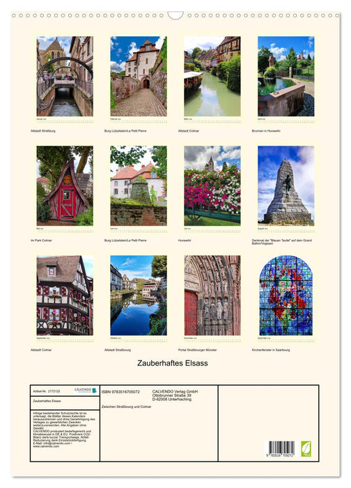 Zauberhaftes Elsass (CALVENDO Wandkalender 2026)