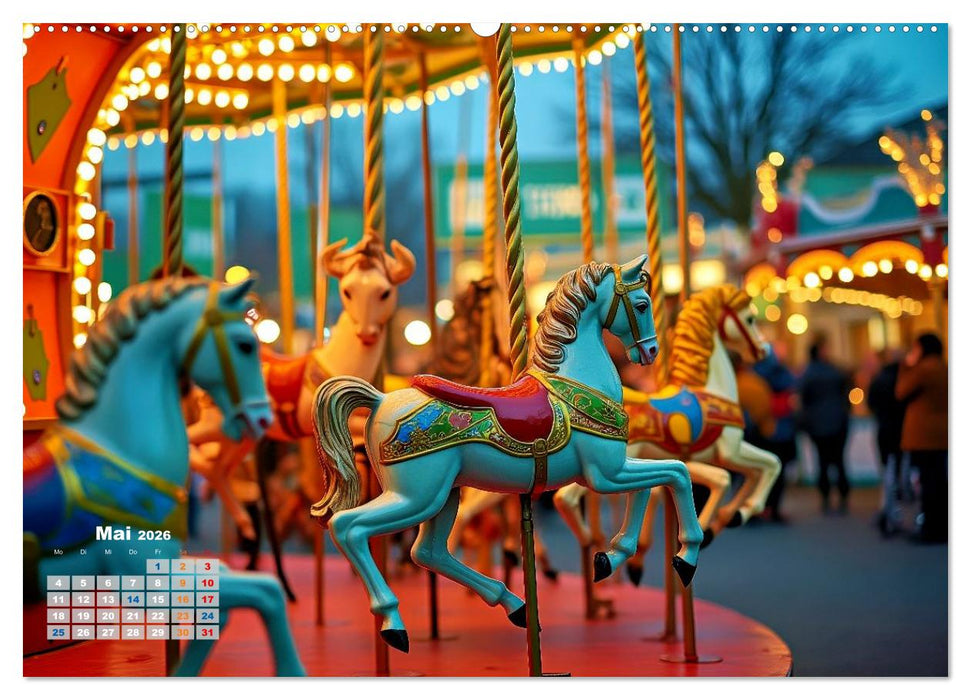 Riesenräder und Kirmes (CALVENDO Wandkalender 2026)