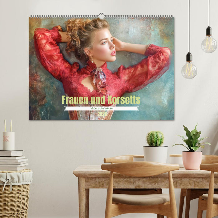 Frauen und Korsetts - Malerische Werke (CALVENDO Wandkalender 2026)