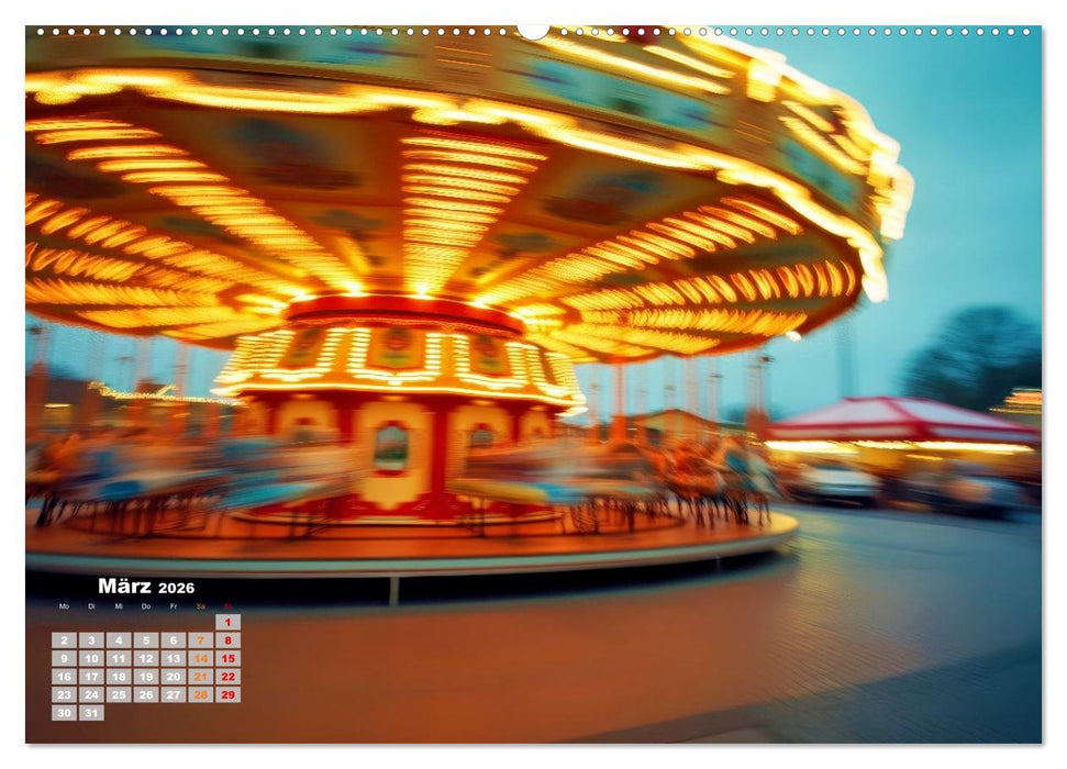 Riesenräder und Kirmes (CALVENDO Premium Wandkalender 2026)