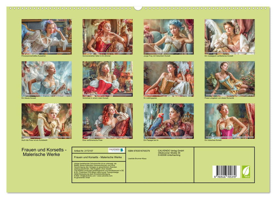 Frauen und Korsetts - Malerische Werke (CALVENDO Premium Wandkalender 2026)