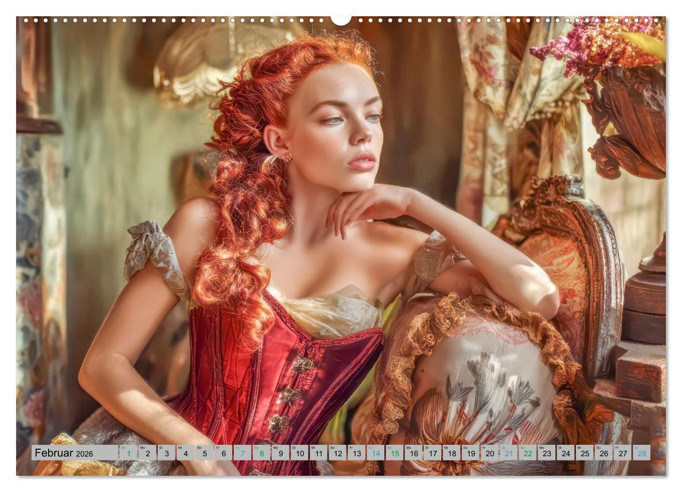 Frauen und Korsetts - Malerische Werke (CALVENDO Premium Wandkalender 2026)